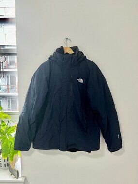 The North Face Men's Dark Navy Blue Waterproof Fleece Lined Jacket Size Large